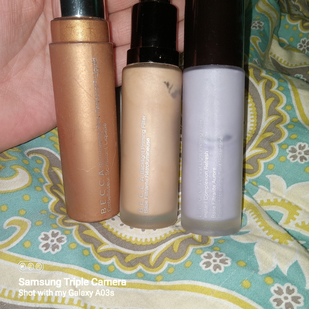Lot of 3 Becca makeup primers various fullness 3 different kinds